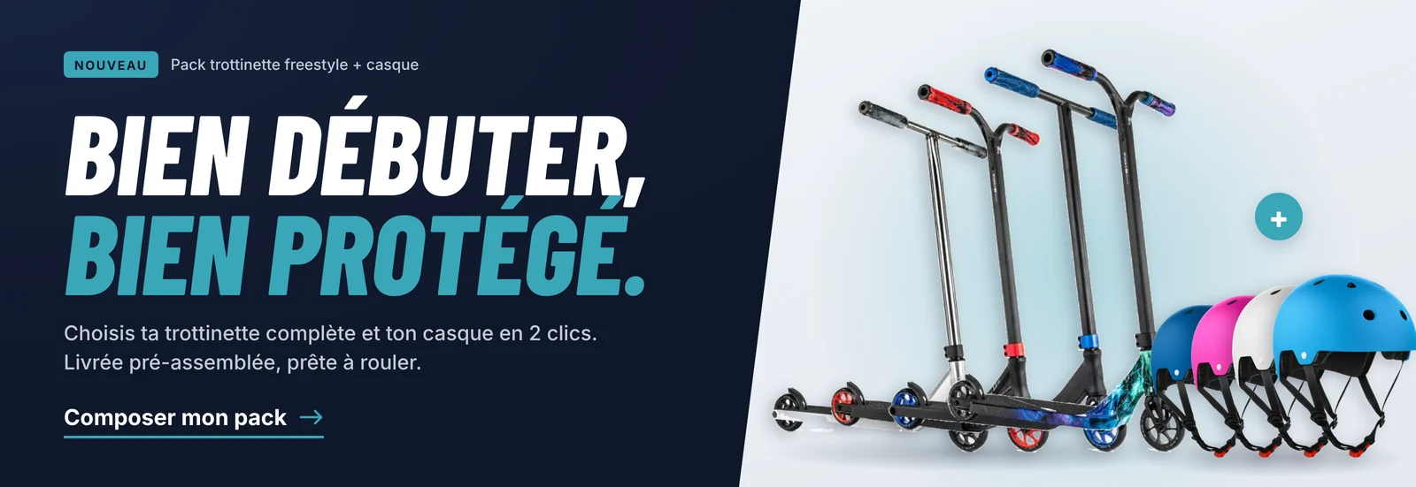 Bannière pack trottinette freestyle + pack
