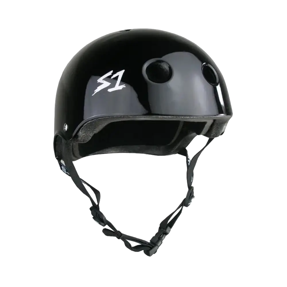 Casque S-one Lifer Black Gloss face trottinette freestyle skate et bmx