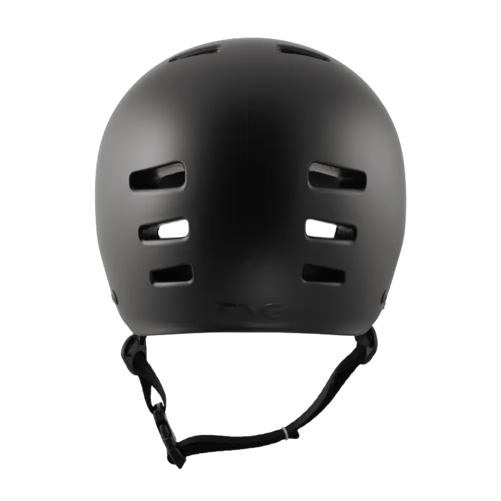 Casque TSG Evolution Solid Color Satin Dark Noir arriere trottinette freestyle skate et bmx