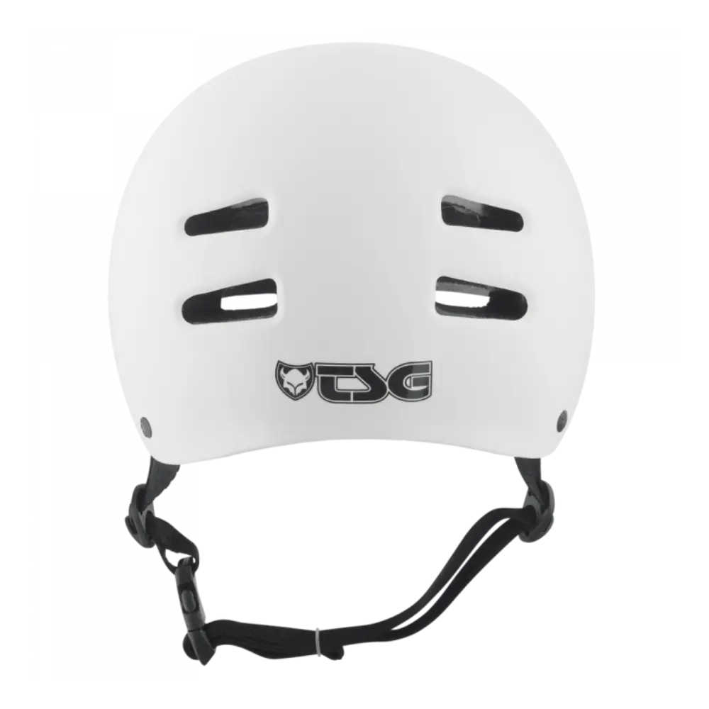 Casque TSG Injected Color Blanc arriere trottinette freestyle skate et bmx