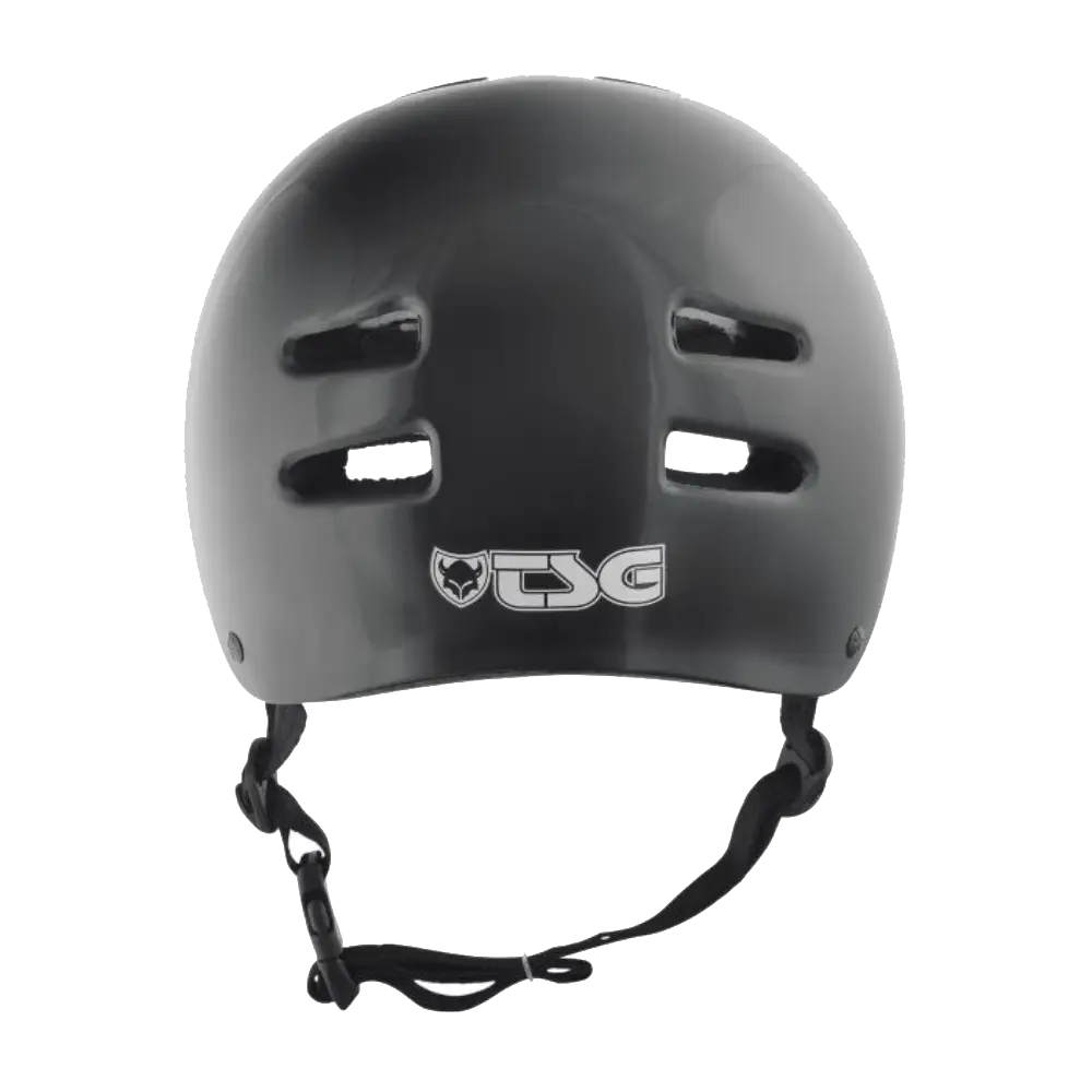 Casque TSG Injected Color noir arriere trottinette freestyle skate et bmx