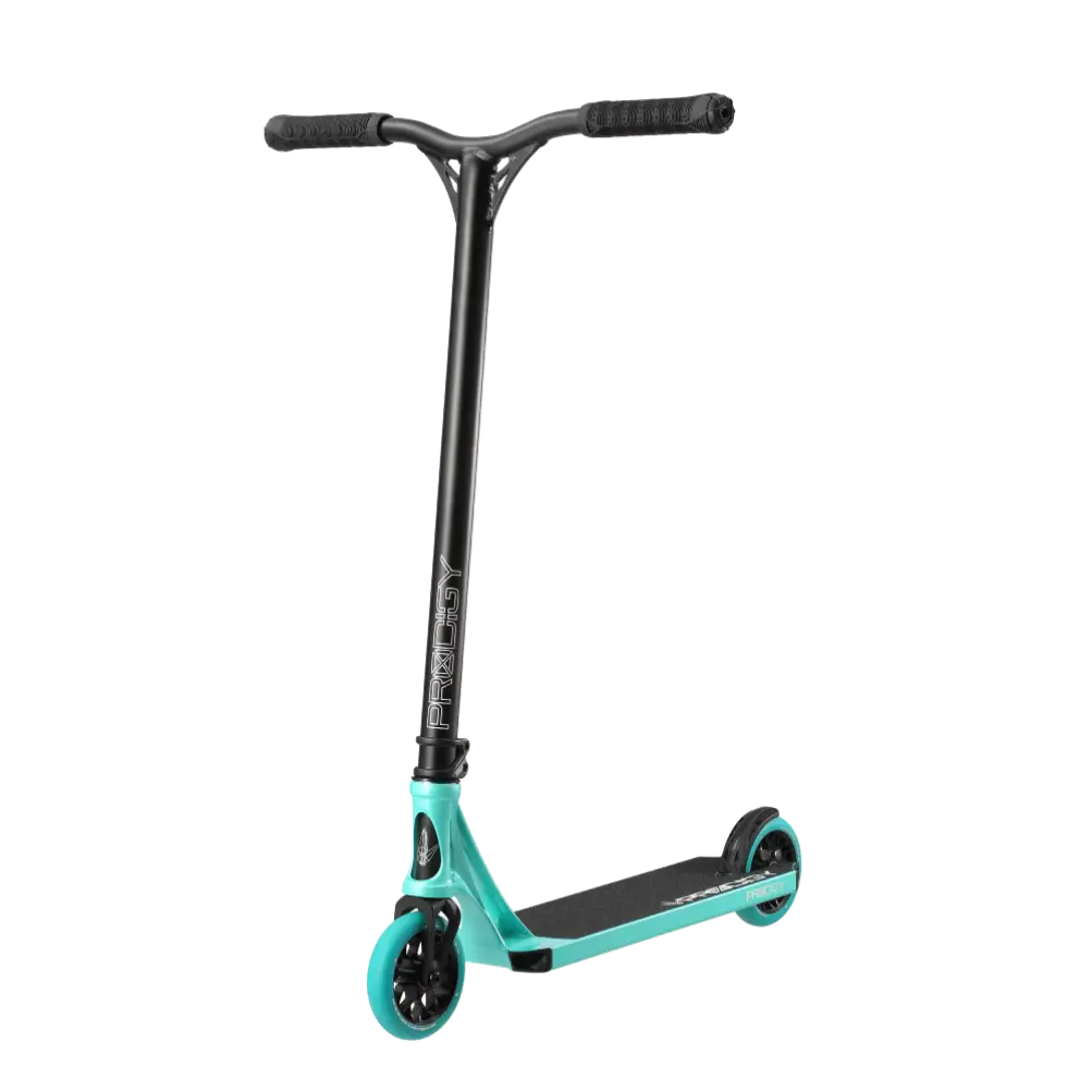 Trottinette freestyle Prodigy X Teal face gauche